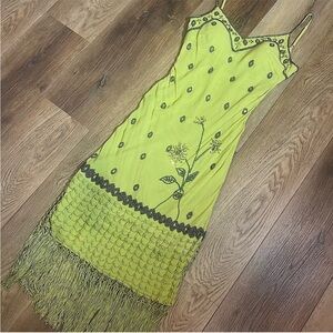 Vintage Y2K 100% Silk Beaded Dress Vintage Beaded Dress Flapper Sue Wong Dress